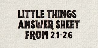 Little Things Answer Sheet