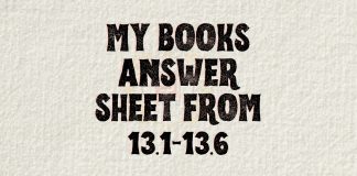 My Books Answer Sheet