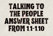 Talking to the people Answer Sheet