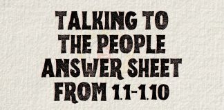 Talking to the people Answer Sheet