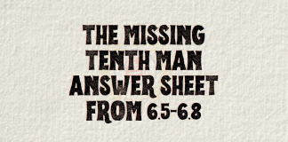 The Missing Tenth Man Answer Sheet
