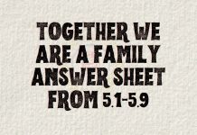 Together We Are a Family Answer Sheet Together-We-Are-a-Family-answer-sheet
